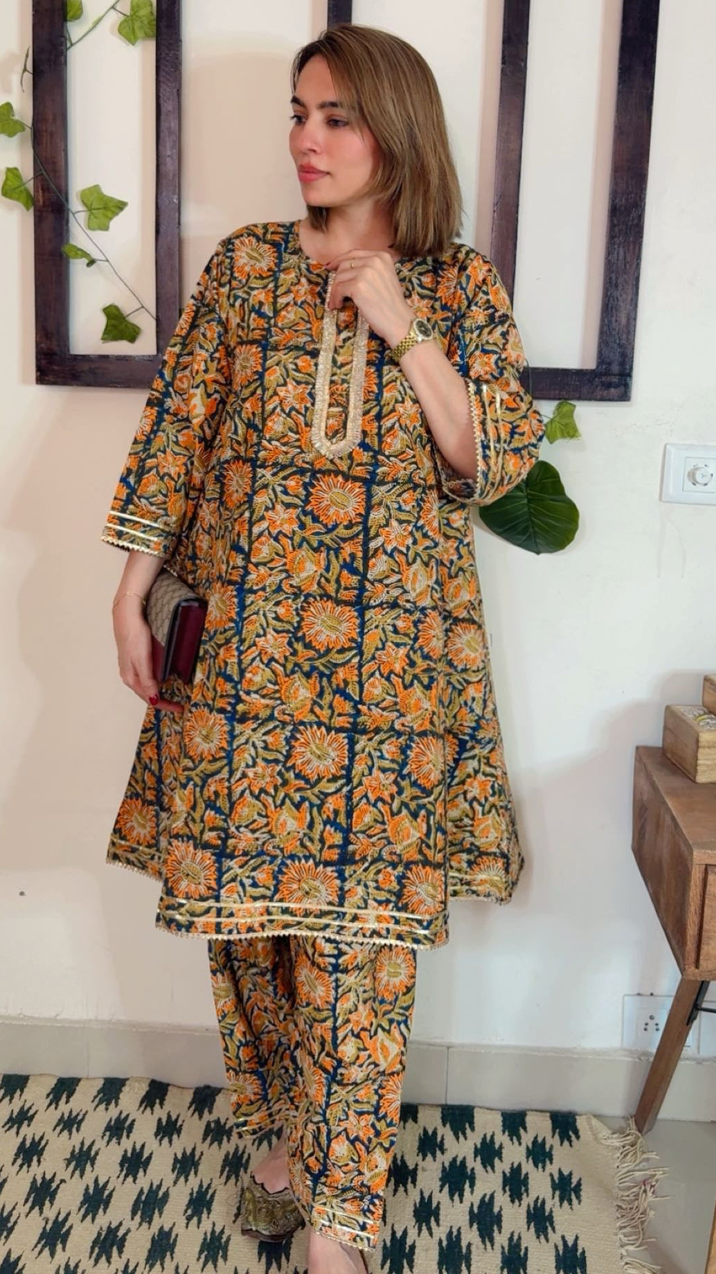 Handblock Kalamkari Cotton Suit ✨