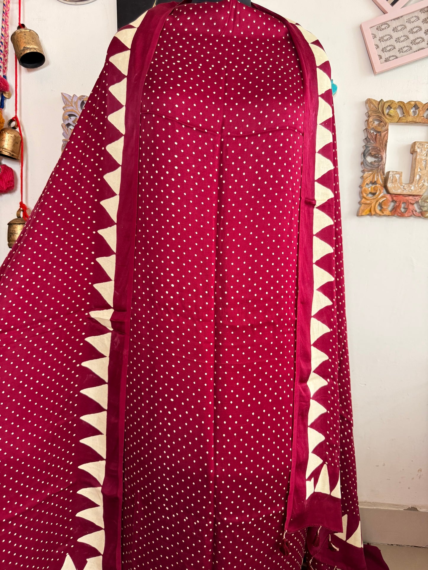 Modal Silk Polka Dot Full Suit Set