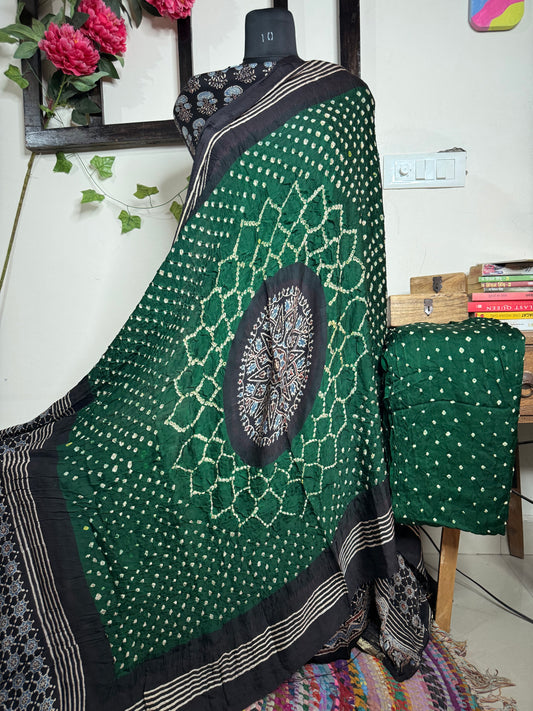 Bandhej Modal Silk Full Suit – Handcrafted Elegance ✨