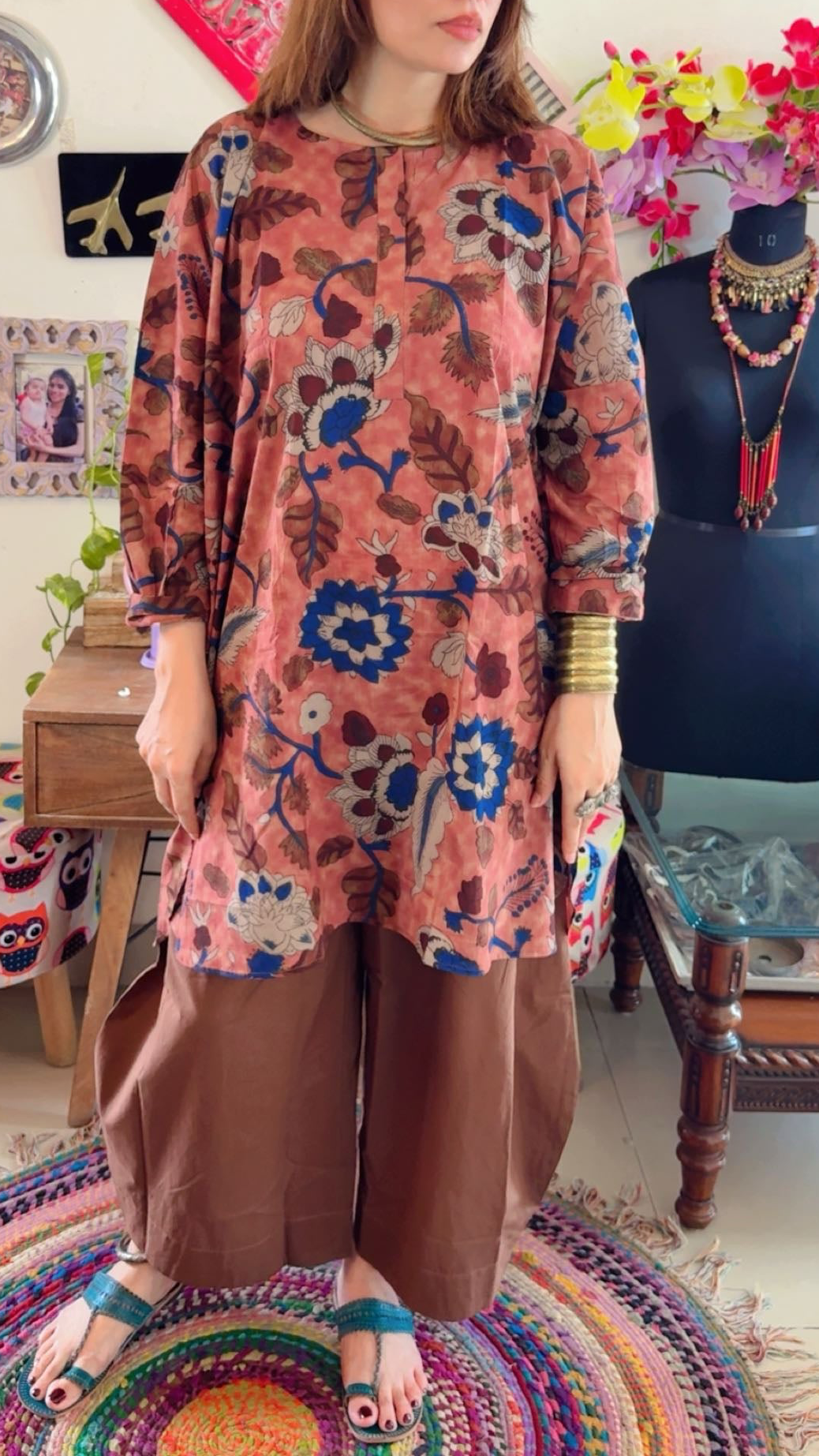 Kalamkari Print Boxy Fit Co-ord Set
