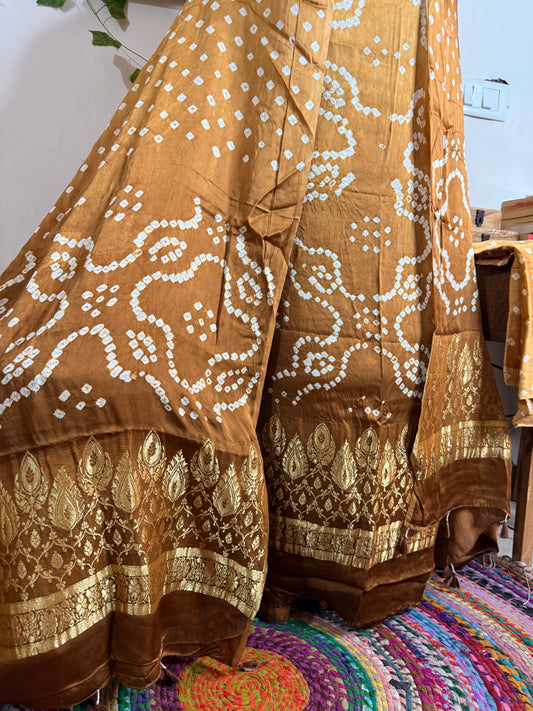 Bandhej Modal Silk Full Suit – Handcrafted Elegance ✨