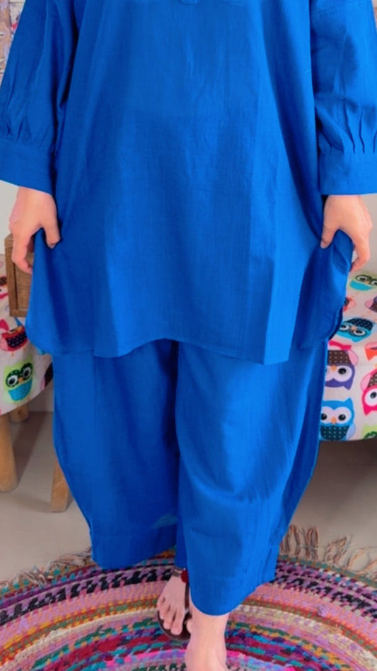 Cotton Linen Boxy Fit Co-ord Set