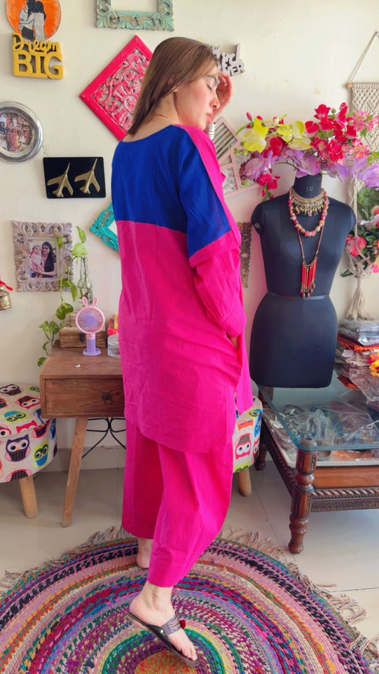 Cotton Linen Boxy Fit Co-ord Set