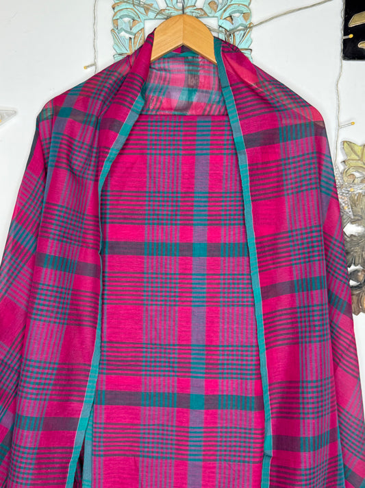 Jamdani Cotton Checks Suit Set