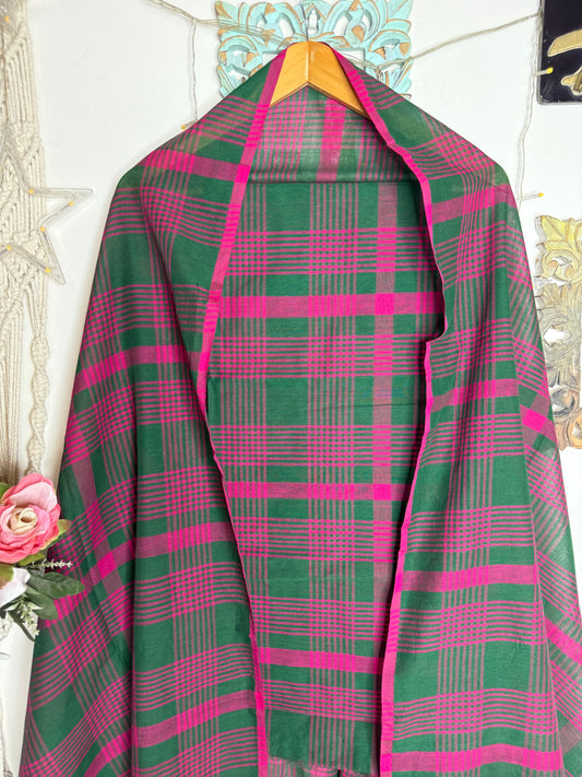 Jamdani Cotton Checks Suit Set