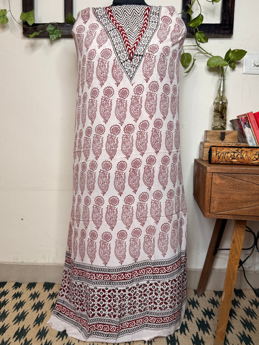 Premium Bagh Crepe Unstitched Kurta ✨