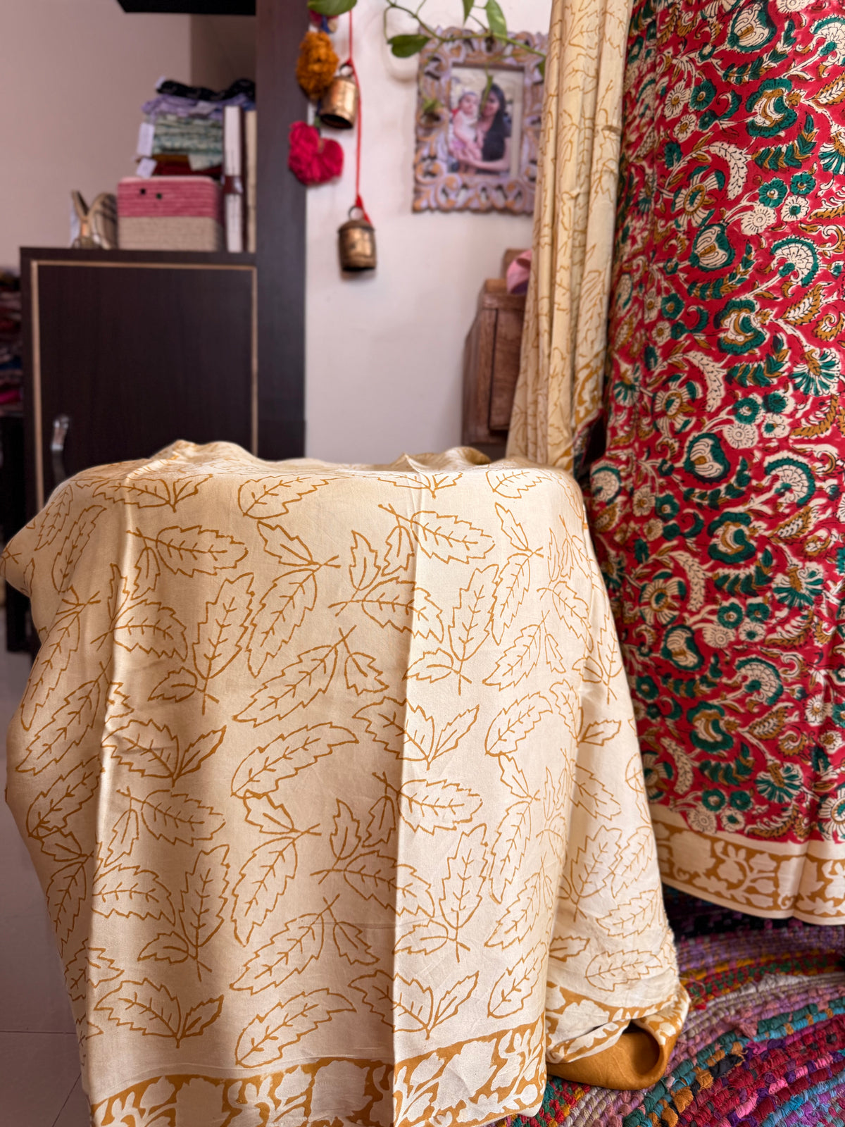 Premium Modal Silk Kalamkari Handblock Full Suit