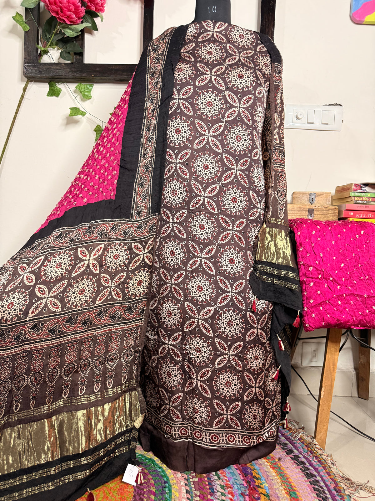 Bandhej Modal Silk Full Suit – Handcrafted Elegance✨