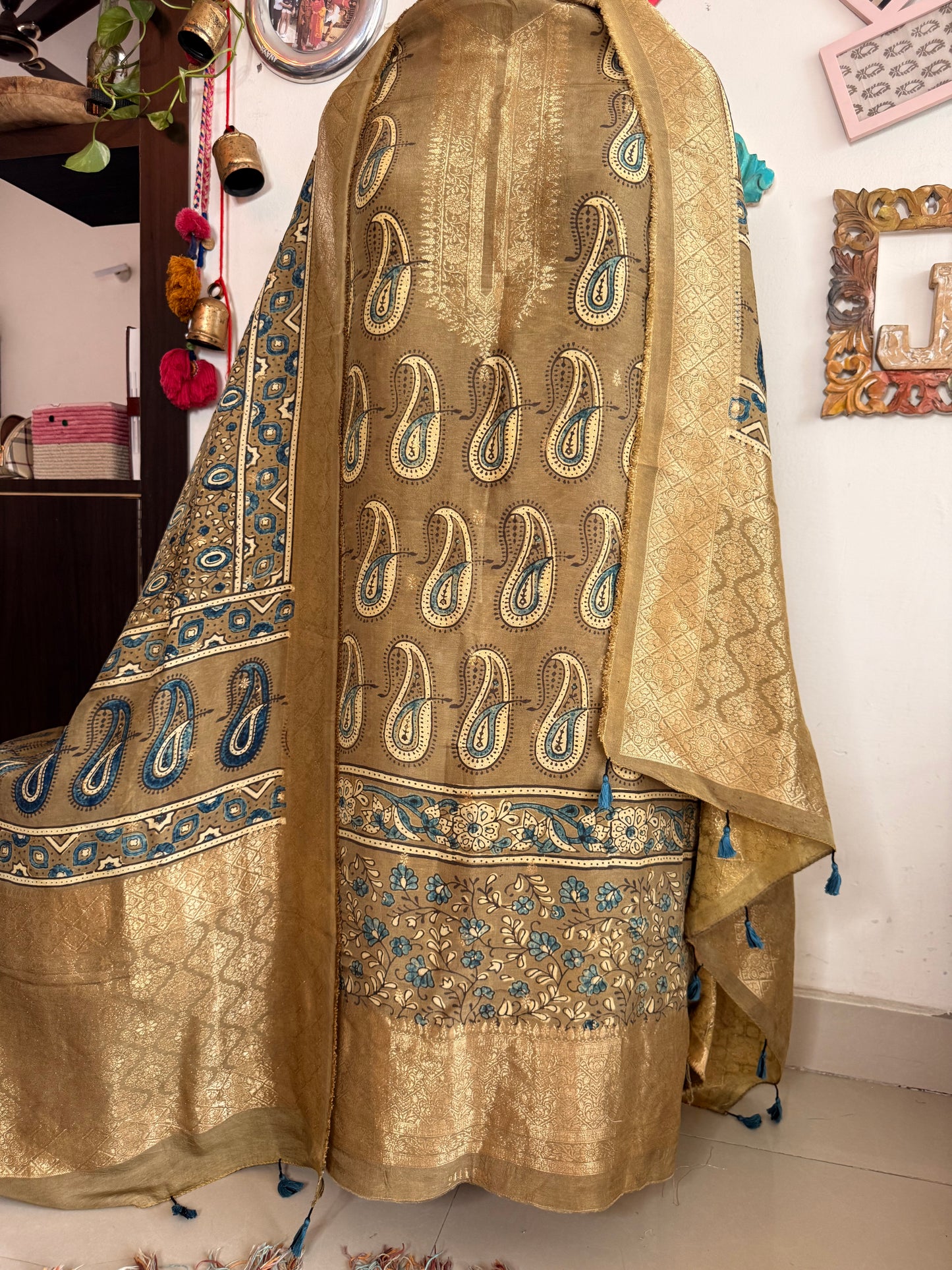 Dola Silk Ajrakh Suit