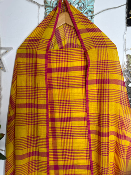 Jamdani Cotton Checks Suit Set