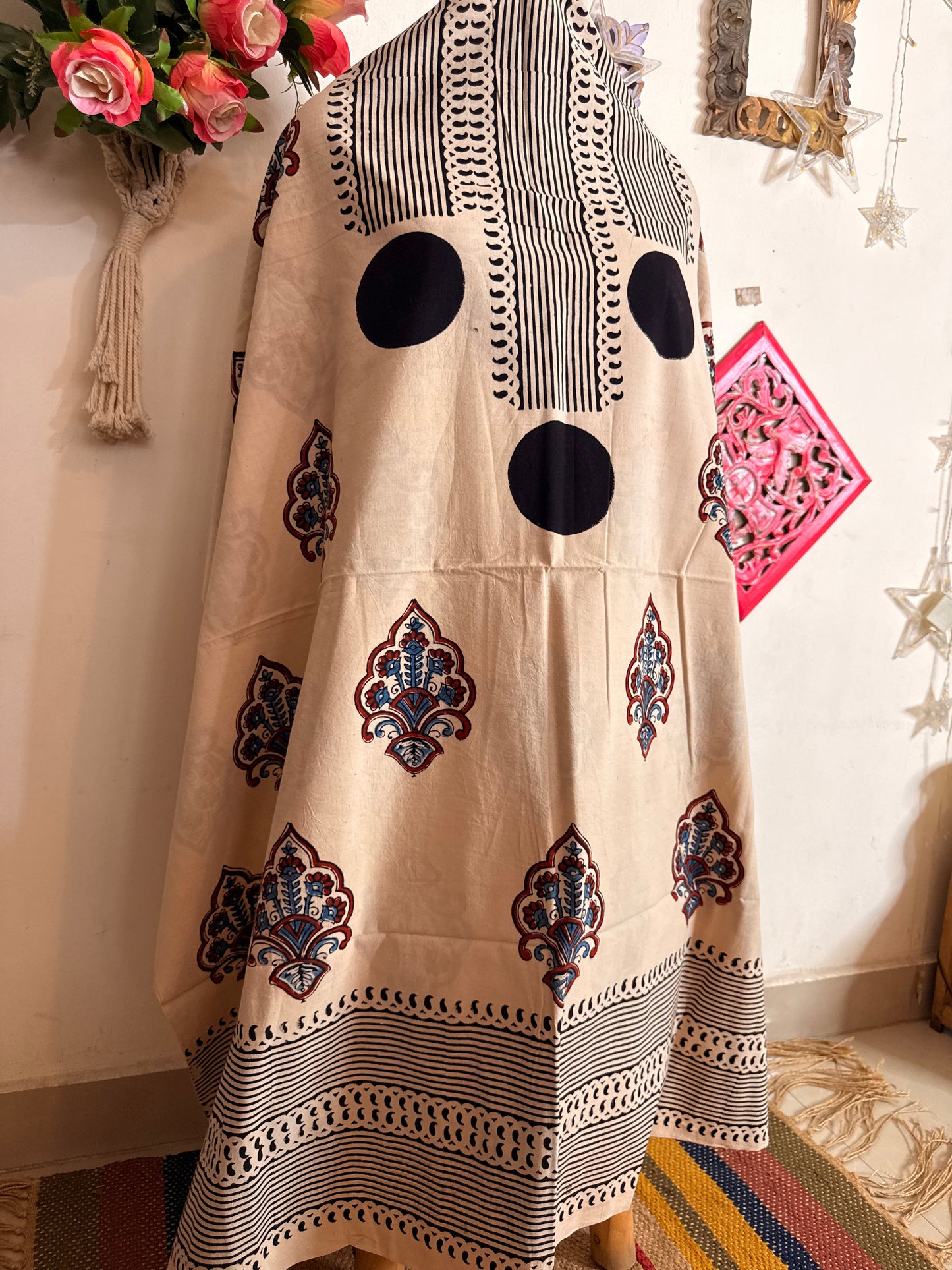 Taj Cotton Ajrakh Kurta Fabric