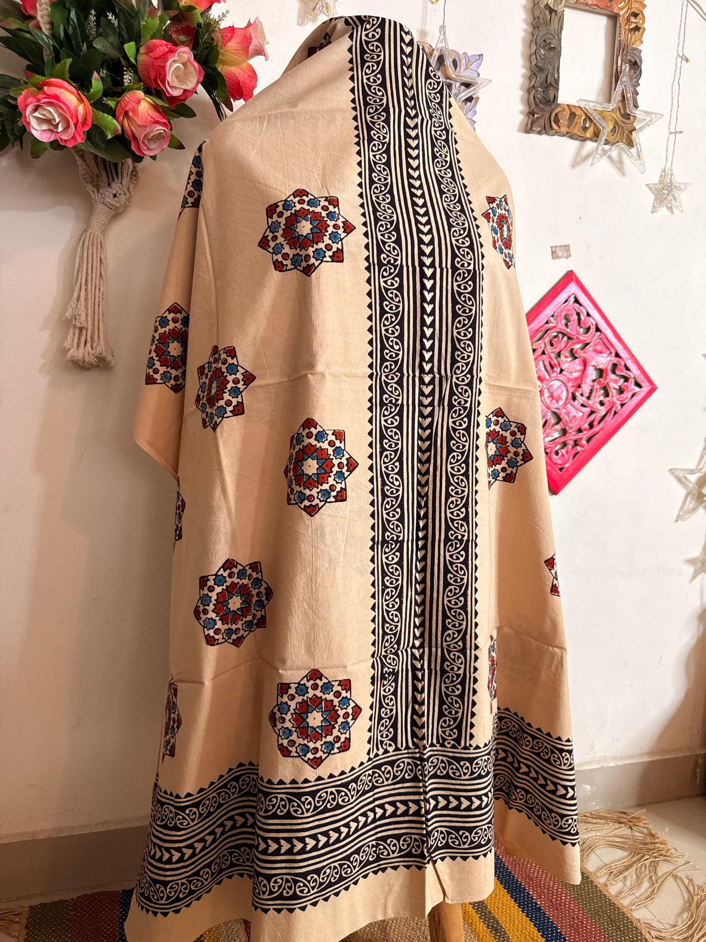 Taj Cotton Ajrakh Kurta Fabric
