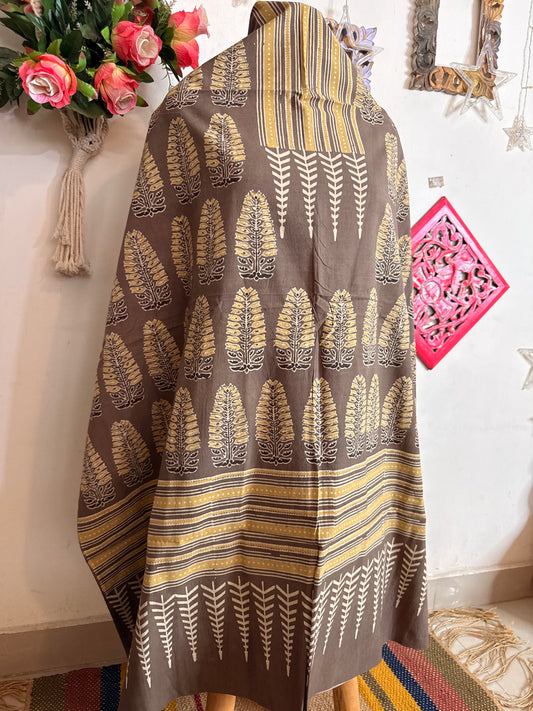 Taj Cotton Ajrakh Kurta Fabric