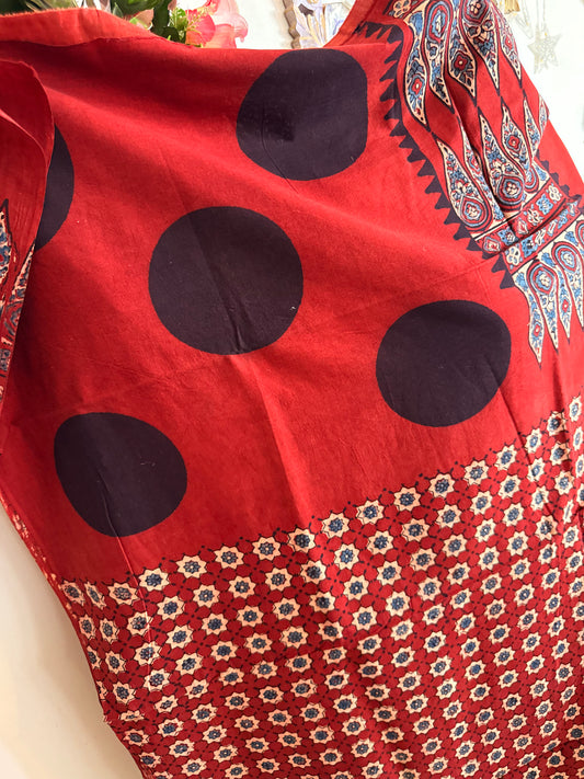 Taj Cotton Ajrakh Kurta Fabric