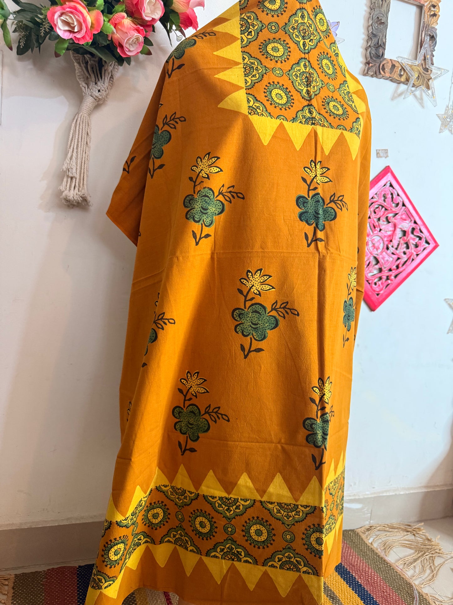Taj Cotton Ajrakh Kurta Fabric