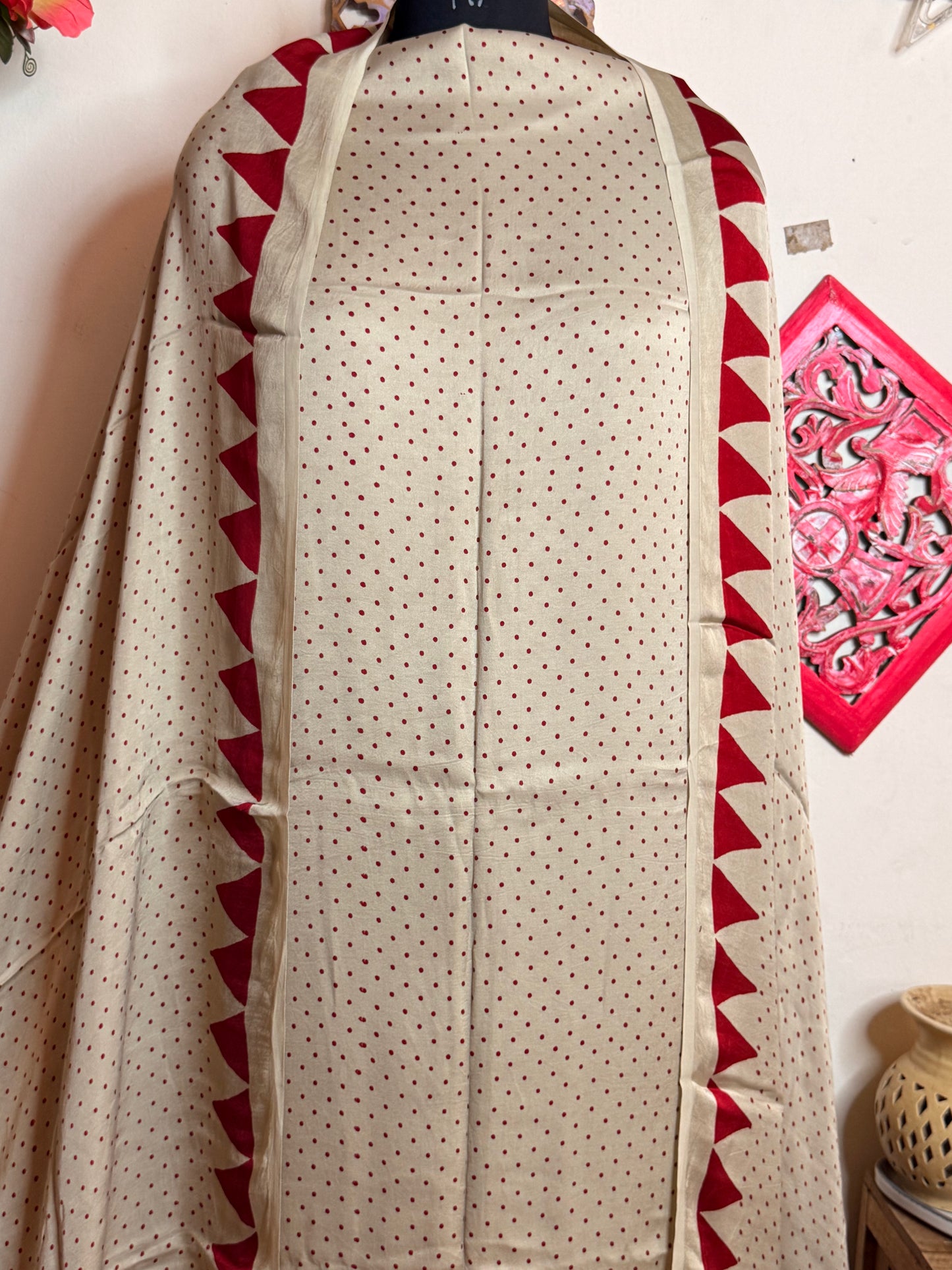 Modal Silk Polka Dot Full Suit Set