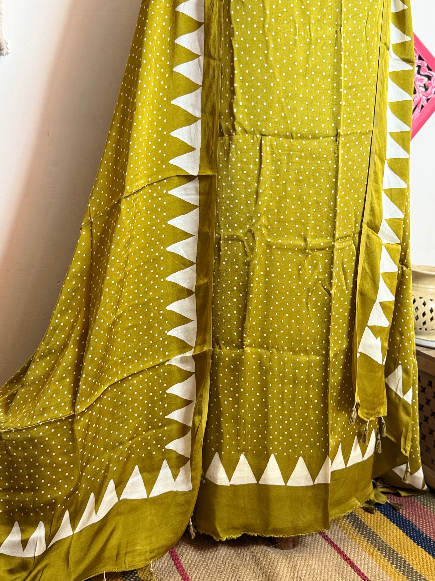 Modal Silk Polka Dot Full Suit Set