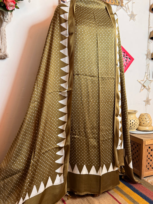 Modal Silk Polka Dot Full Suit Set