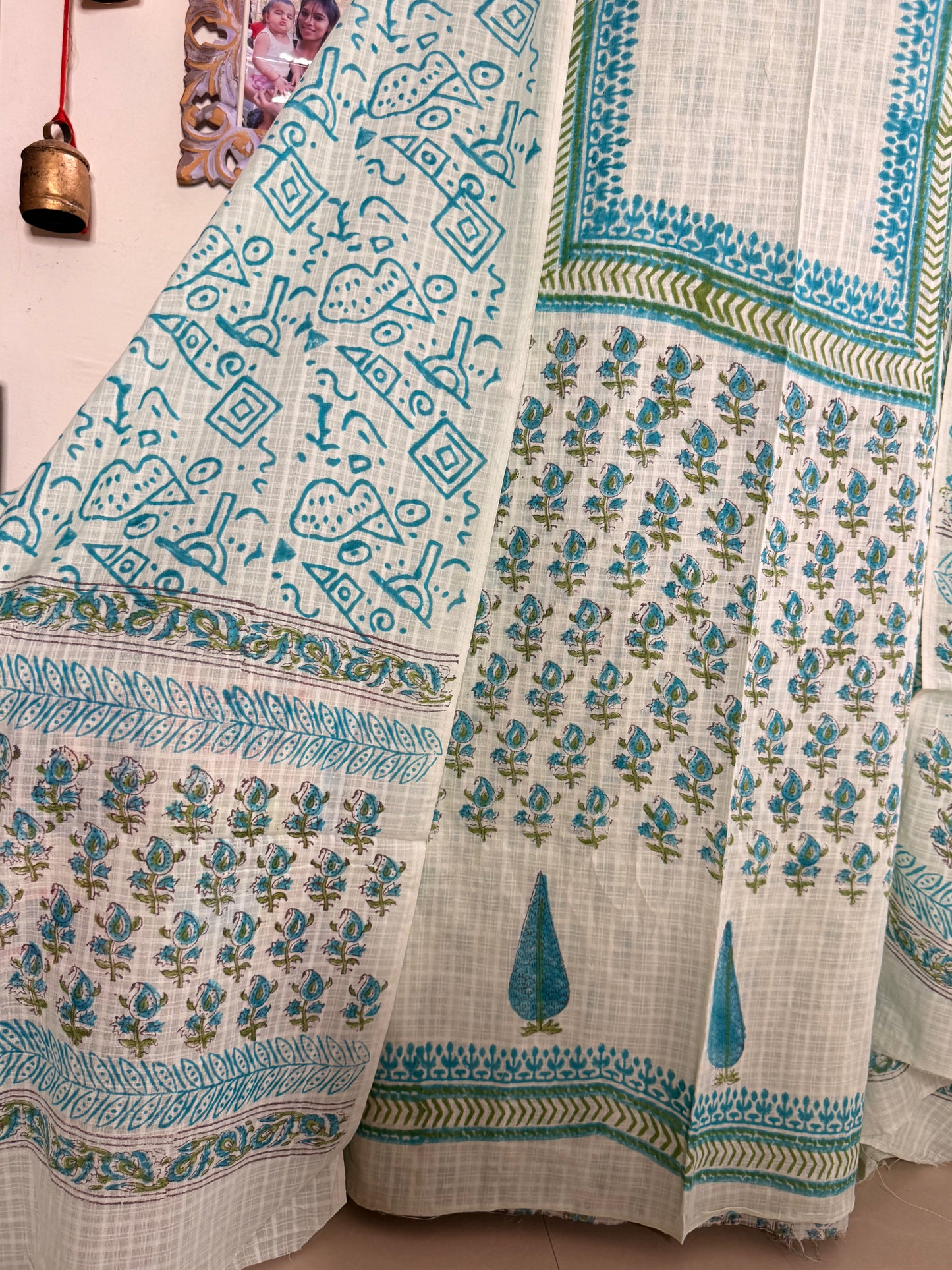 Kota Cotton Check Handblock Full Suit Set