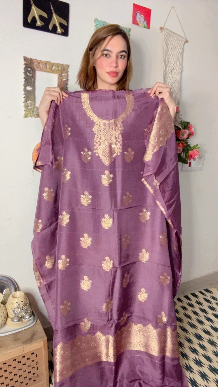 Dola Silk Shirt Dhuppta With Bnarsi Weaving!!