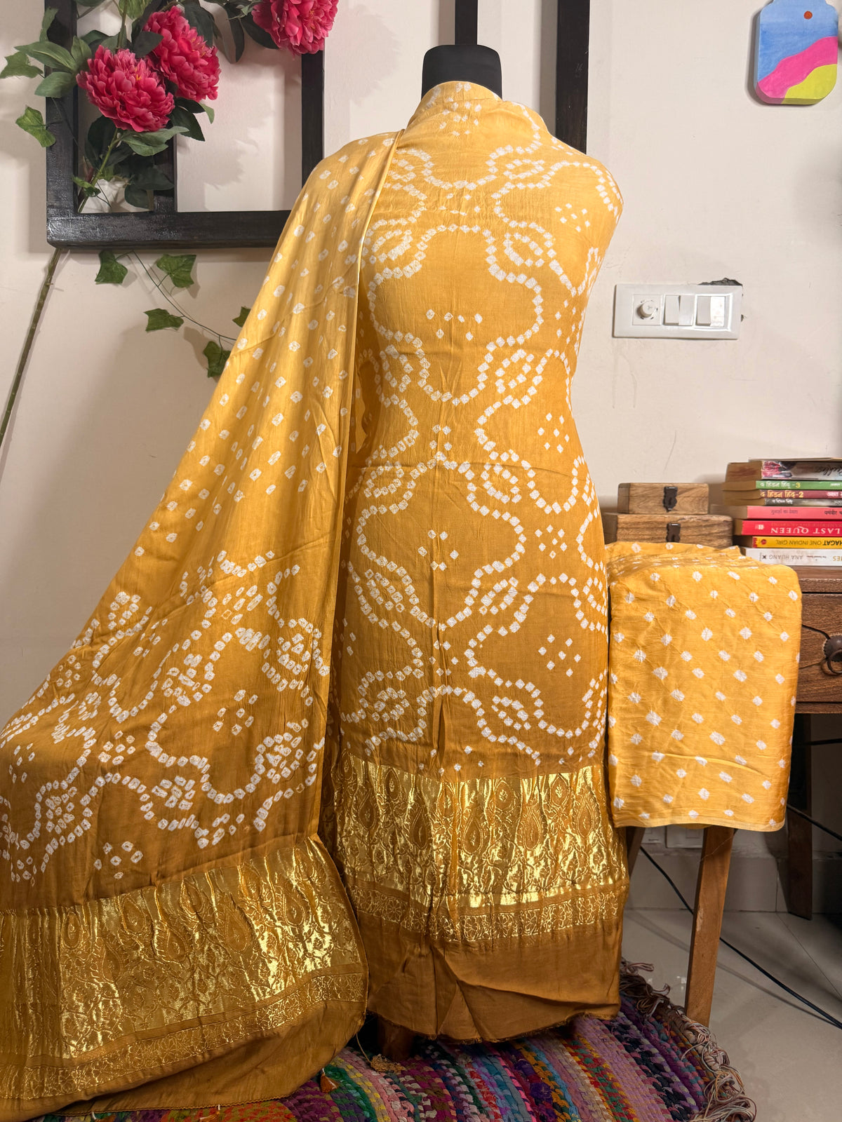 Bandhej Modal Silk Full Suit – Handcrafted Elegance✨