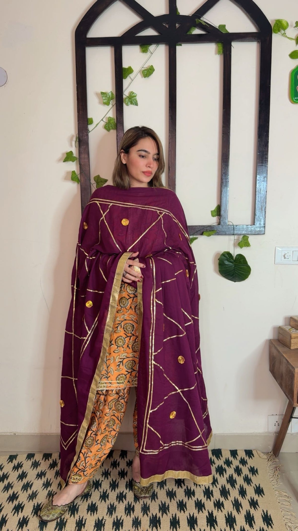 Heavy Gotta Festive Dupatta ✨ Purple color