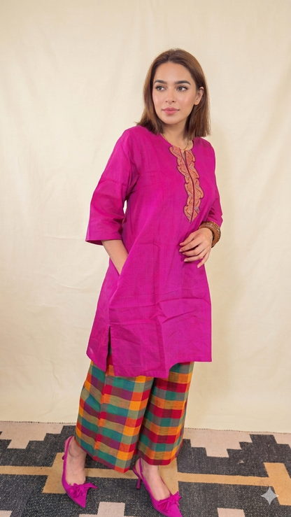 Handloom Cotton Stitch Set with Tila Patch Work