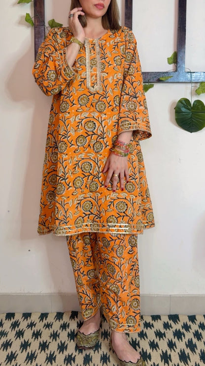 Handblock Kalamkari Cotton Suit ✨