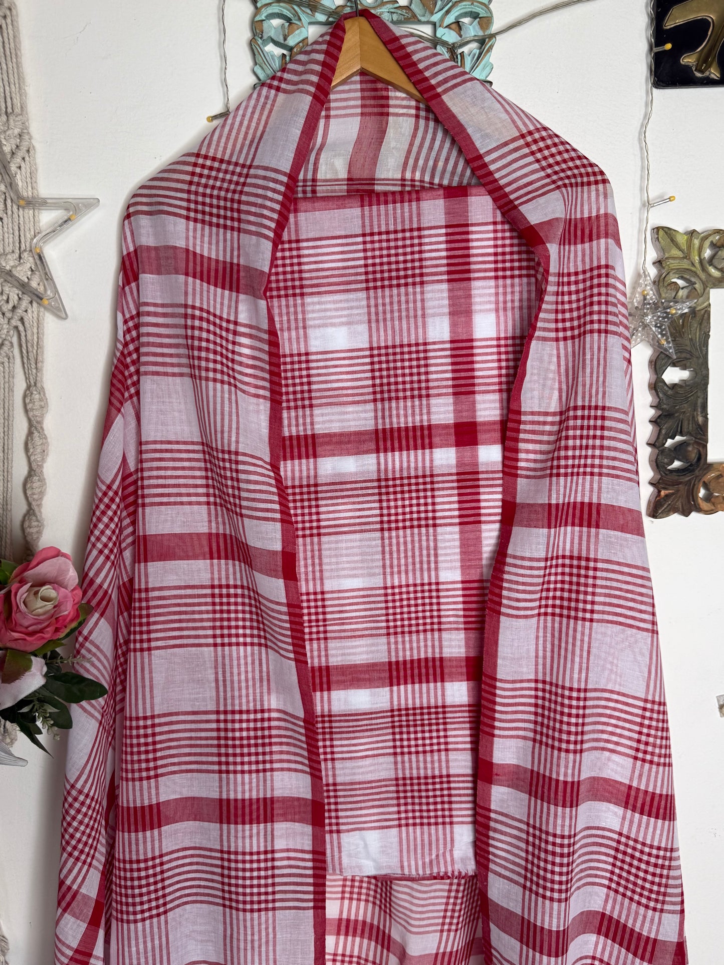 Jamdani Cotton Checks Suit Set