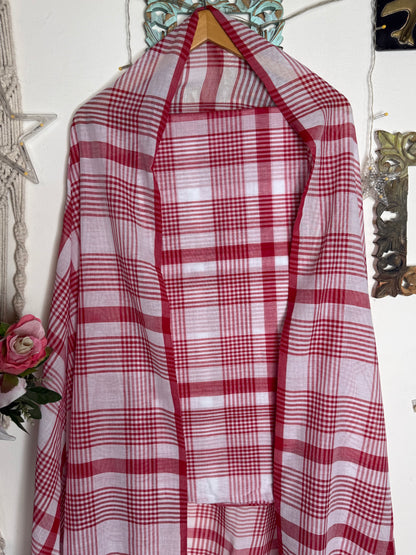 Jamdani Cotton Checks Suit Set
