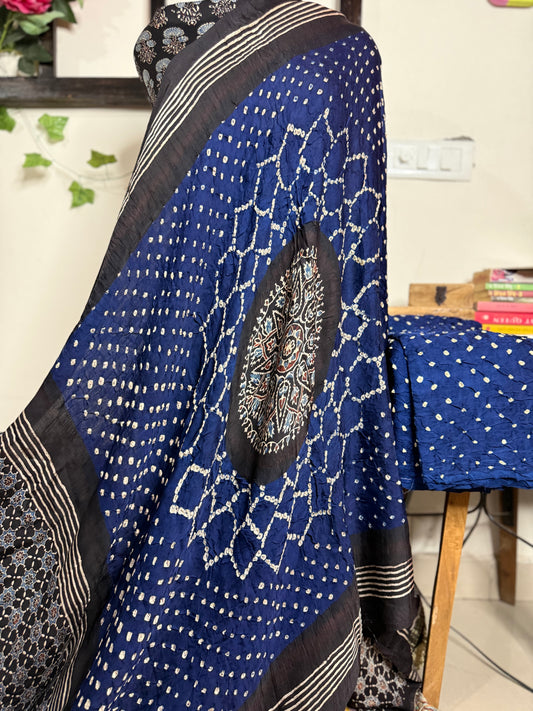 Bandhej Modal Silk Full Suit – Handcrafted Elegance ✨