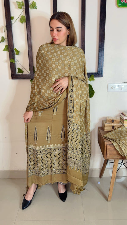 Premium Modal Silk Unstitched Suit