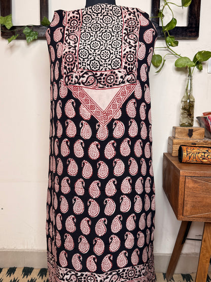Premium Bagh Crepe Unstitched Kurta ✨