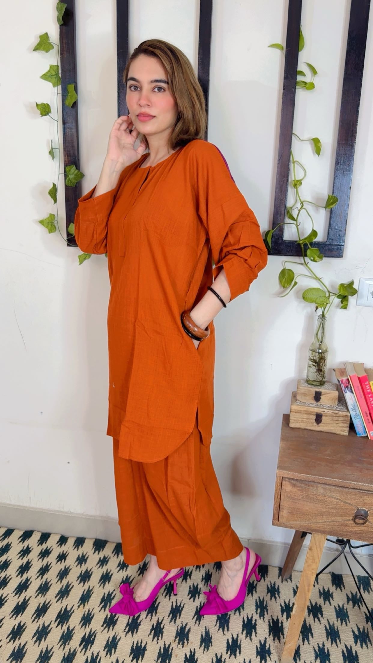 Cotton Linen Boxy Fit Co-ord Set
