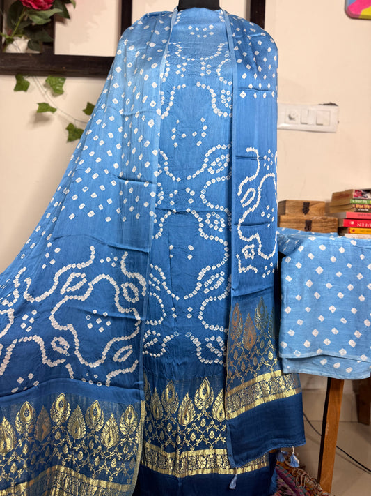 Bandhej Modal Silk Full Suit – Handcrafted Elegance ✨