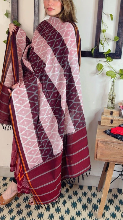 Uzbek Ikkat Handloom 3-Piece Set ✨