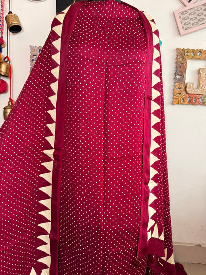 Modal Silk Polka Dot Full Suit Set