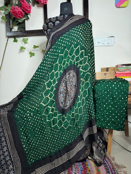 Bandhej Modal Silk Full Suit – Handcrafted Elegance ✨
