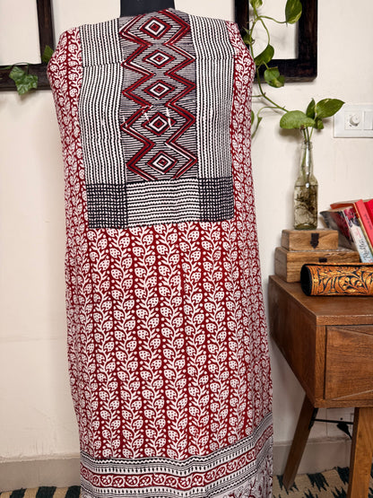 Premium Bagh Crepe Unstitched Kurta ✨