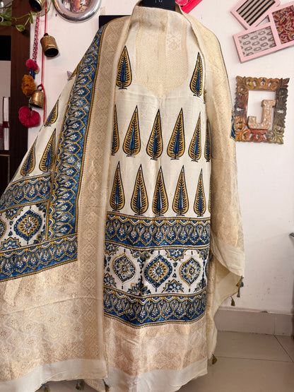 Dola Silk Ajrakh Suit