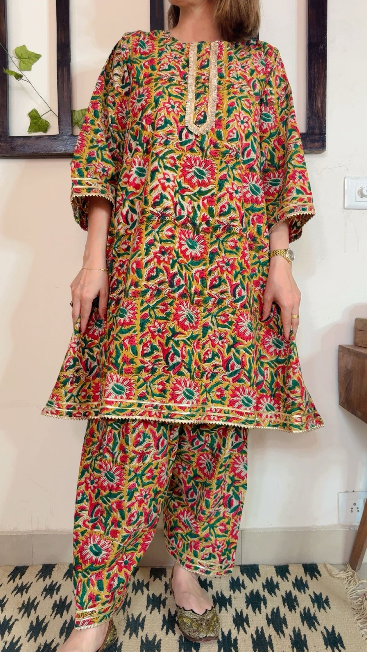 Handblock Kalamkari Cotton Suit ✨