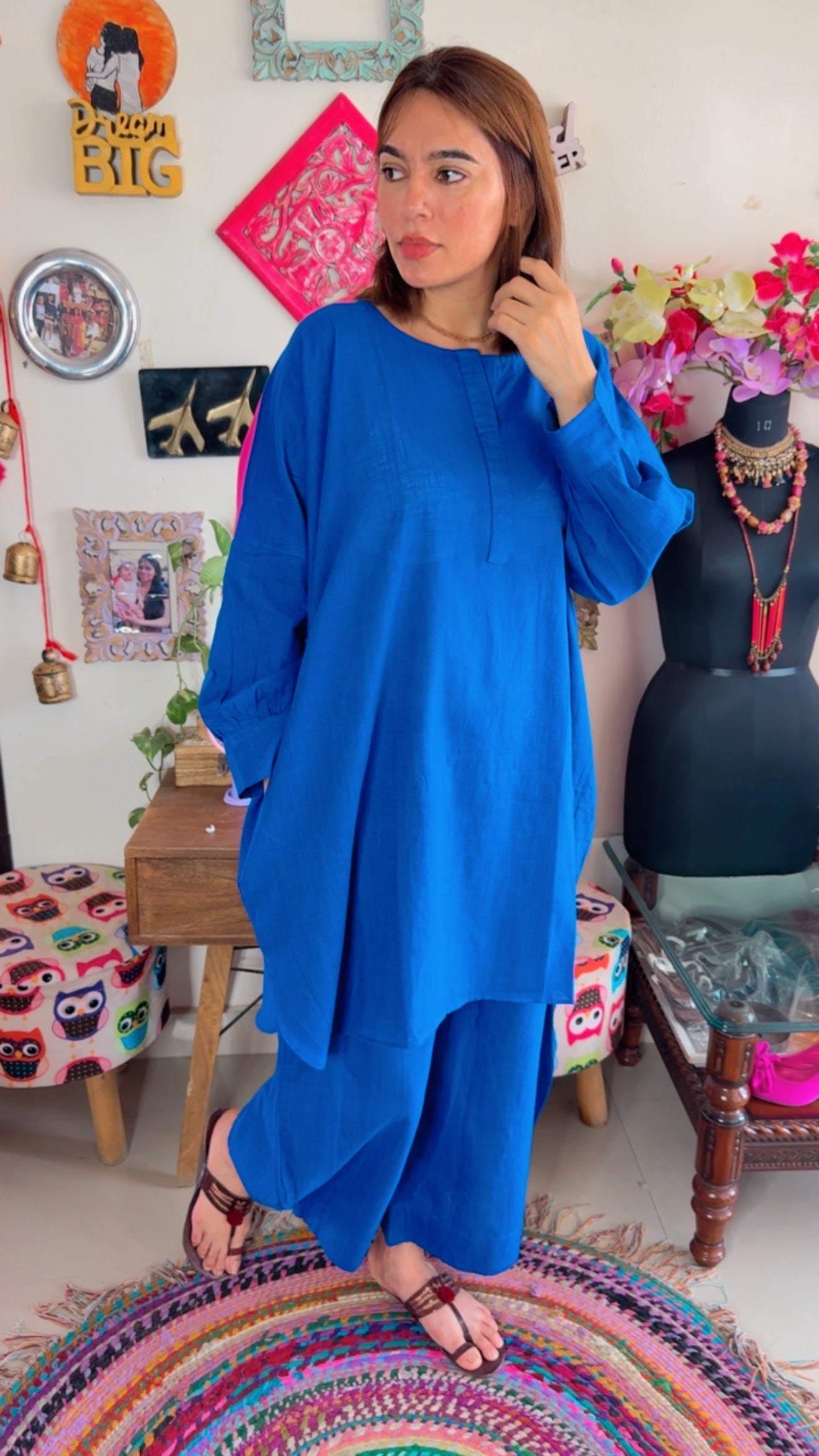 Cotton Linen Boxy Fit Co-ord Set