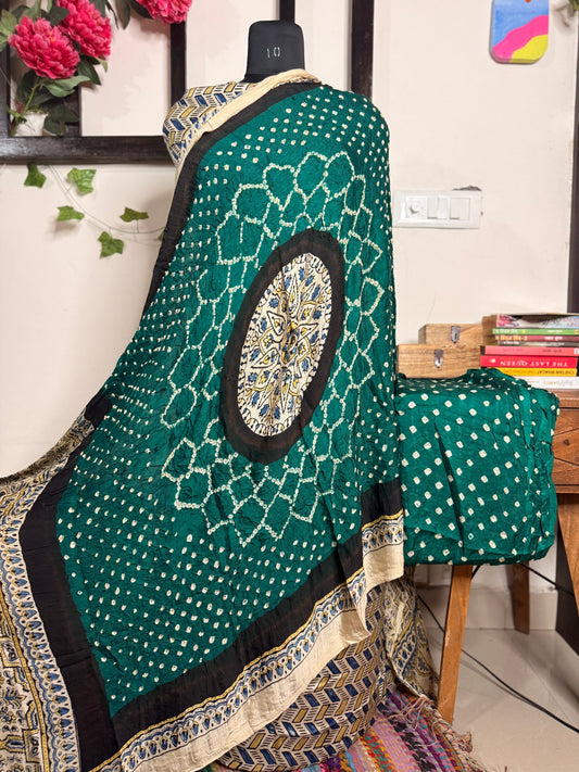 Bandhej Modal Silk Full Suit – Handcrafted Elegance✨