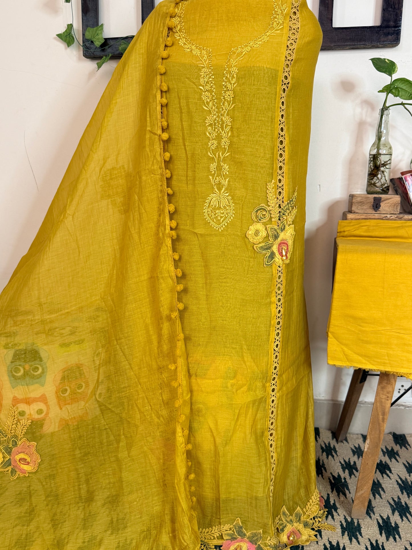 Pure Mul Chanderi Beaded Cutwork Edit ✨
