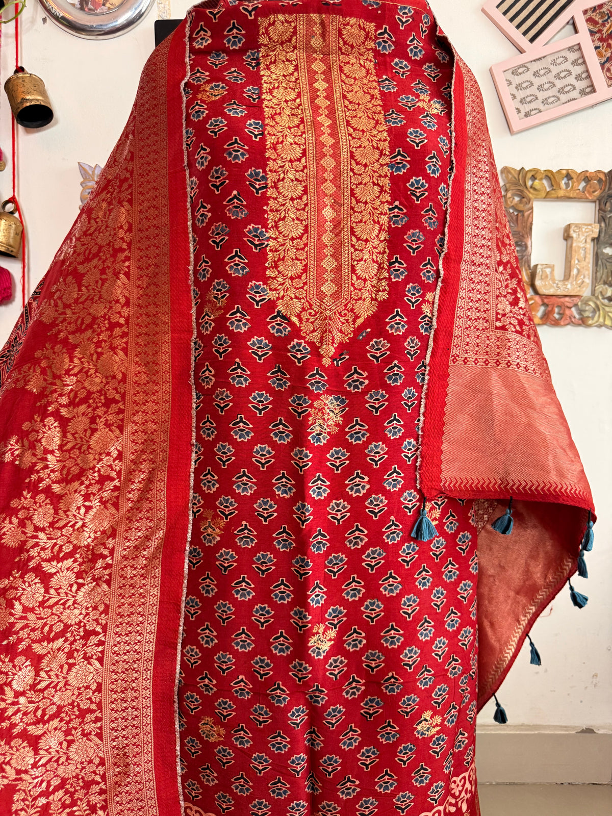 Dola Silk Ajrakh Suit