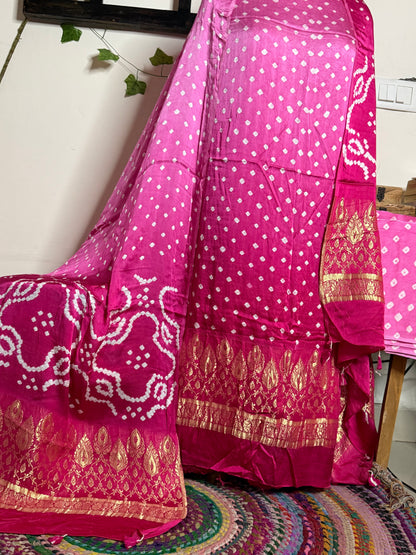 Bandhej Modal Silk Full Suit – Handcrafted Elegance✨