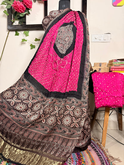 Bandhej Modal Silk Full Suit – Handcrafted Elegance✨