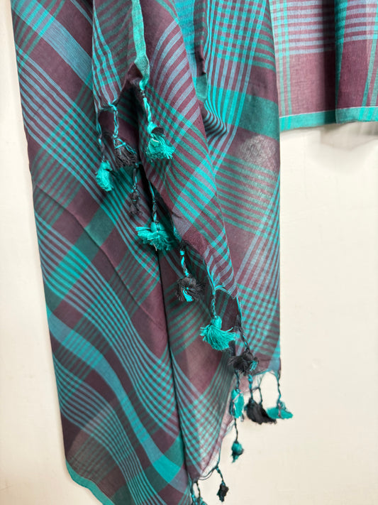 Jamdani Cotton Checks Suit Set