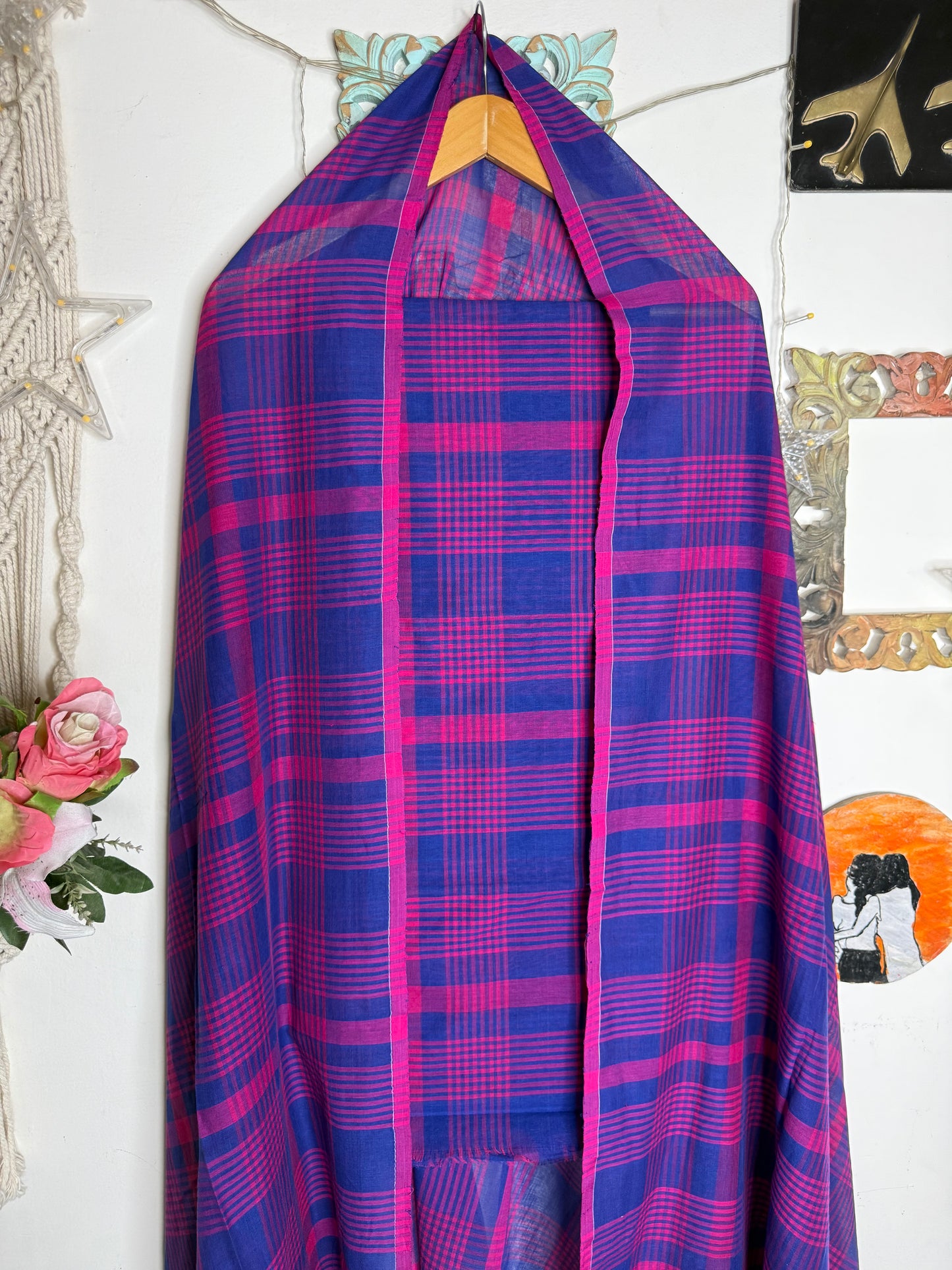 Jamdani Cotton Checks Suit Set