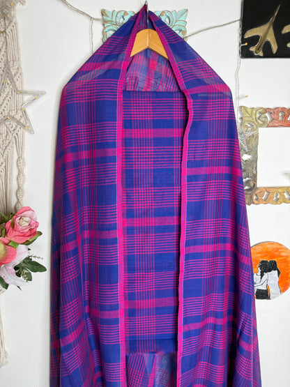 Jamdani Cotton Checks Suit Set